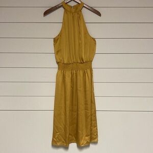 Trina Turk Moonlit Dress Gold BNWT